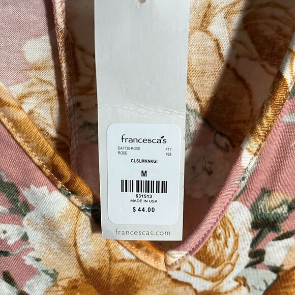 NWT Francesca's Alya Floral V-Neck shift dress size medium - Picture 4 of 4